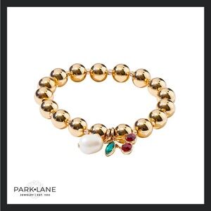 Park Lane Gold Bracelet with Pearl and Gem Details